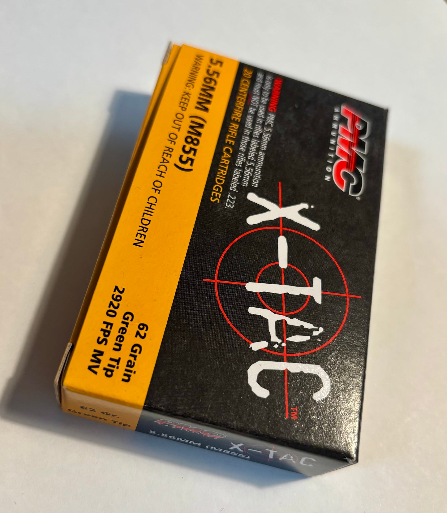 実弾から箱 PMC 5.56MM (M855) 62gr. 軽徹甲弾 Green Tip